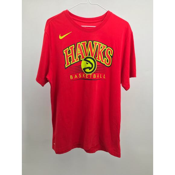 The Nike Tee Atlanta Hawks Red Dri-Fit Short Sleeve T-Shirt L - Picture 2 of 8